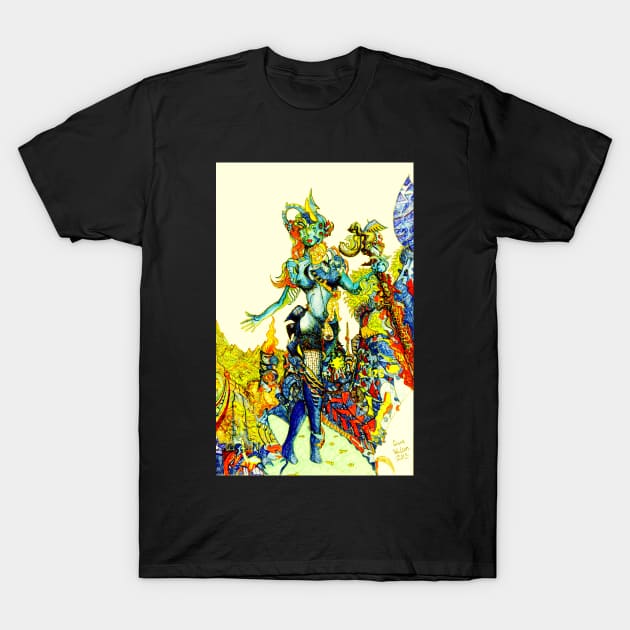 "Cyberian" Android Goddess MIX 2 T-Shirt by grantwilson